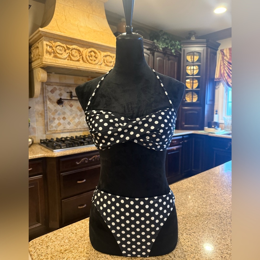 Black and White Polka Dot Bikini